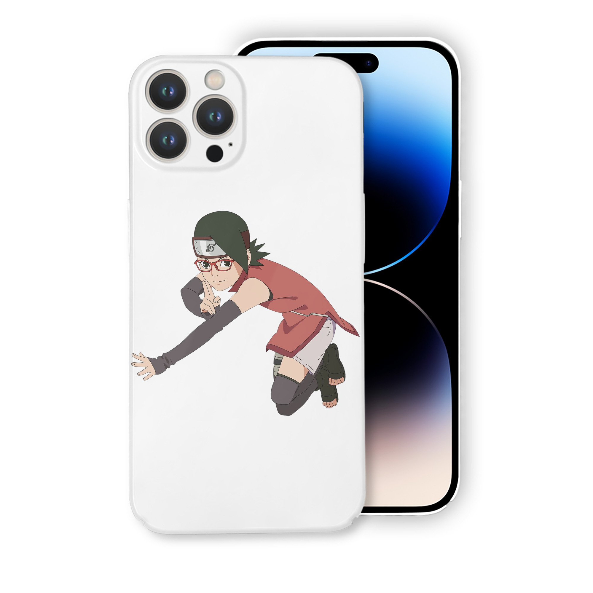 （画像用） NARUTO -ナルト- うちは サラダ Uchiha Sarada 【iPhone 14シリーズ対応】ハードケース